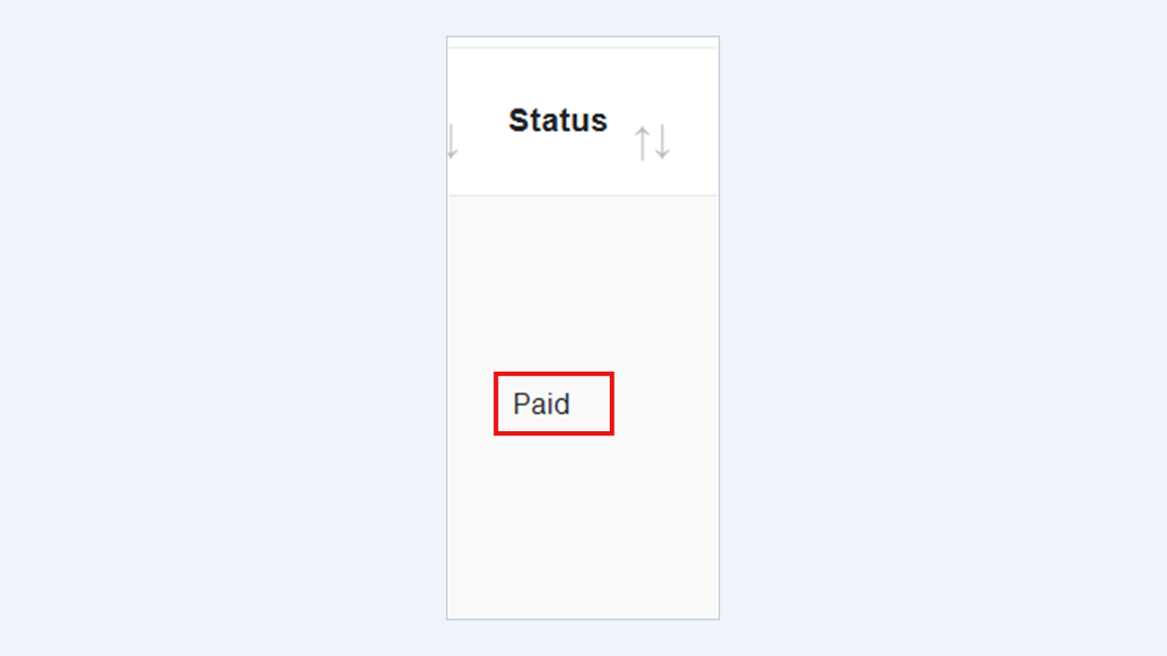 Kolom Status pada daftar e-Order